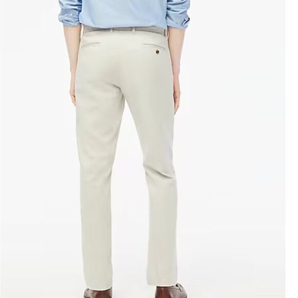 J. Crew factory Straight-fit flex chino pant in Stone NWT size 38/32 - Picture 4 of 14